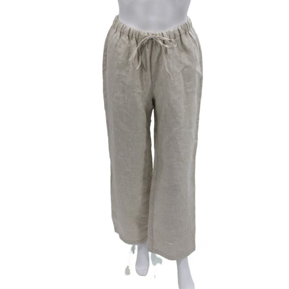 Reformation Unisex Beige Drawstring Linen Pants Size XS